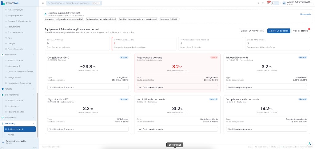 Monitoring environnemental